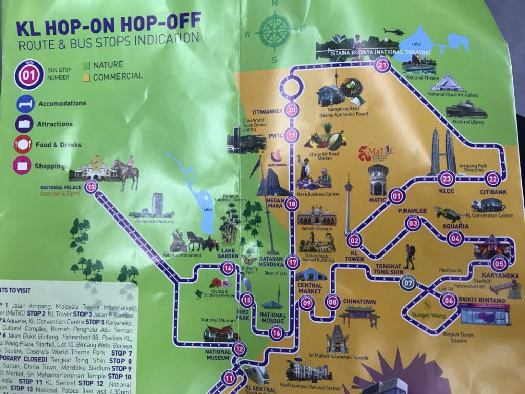 ホップオンホップオフバスの路線図